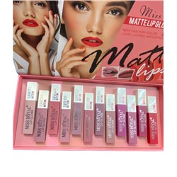Набор матовых блесков для губ Miss Royal Lip Gloss Super Stay Matte Ink (12шт)