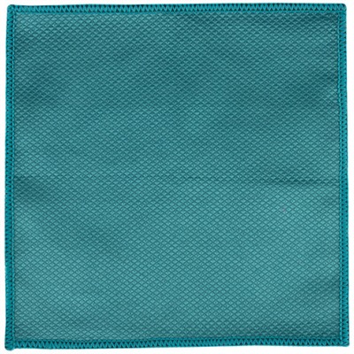 Салфетка из микрофибры M-14 для стекла и полировки, цвет: бирюзовый, размер: 25х25см