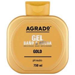 AGRADO Гель для ванн и душа (750ml) "Gold". 8 /4902/