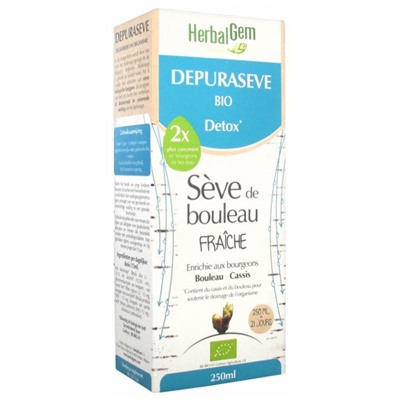 HerbalGem Depuraseve Bio Detox S?ve de Bouleau Fra?che 250 ml