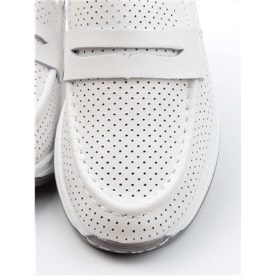 06-ST9353-2 WHITE Туфли летние женские (натуральная кожа)