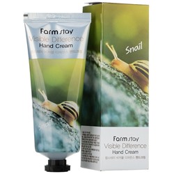 Крем для рук с экстрактом улитки FarmStay Visible Difference Snail Hand Cream оптом