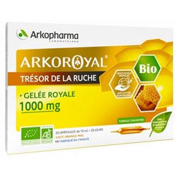Arkopharma Arko Royal Tr?sor de la Ruche Gel?e Royale 1000 mg Bio 20 Ampoules