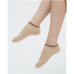 Теплые носки следики из монгольской шерсти бежевые