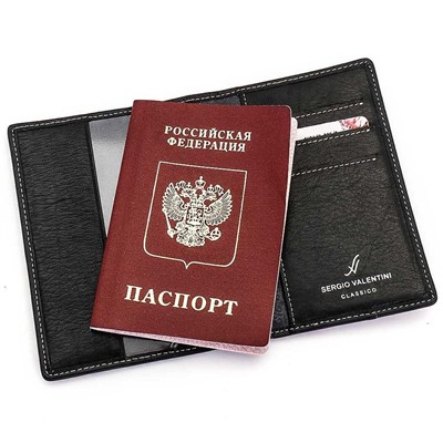 Женская кожаная обложка для паспорта Sergio Valentini СВ 8147-005/2