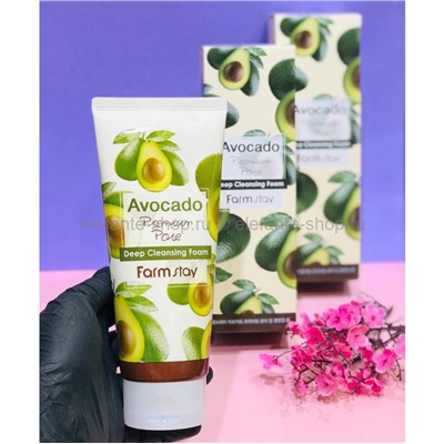 Пенка для умывания FarmStay Avocado Premium Pore Deep Cleansing Foam 180ml (51)