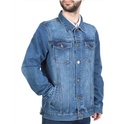 5960 BLUE Куртка джинсовая мужская VH JEANS (80% хлопок, 15% полиамид, 5% спандекс)