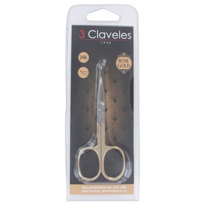 3 Claveles Ciseaux ? Ongles Courbe Rose Gold