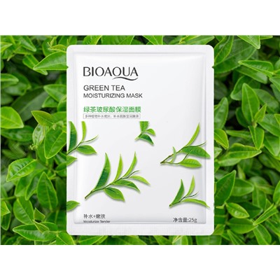 Тканевая маска для лица с экстрактом зеленого чая Bioaqua Moisturizing Mask (упаковка 10шт)