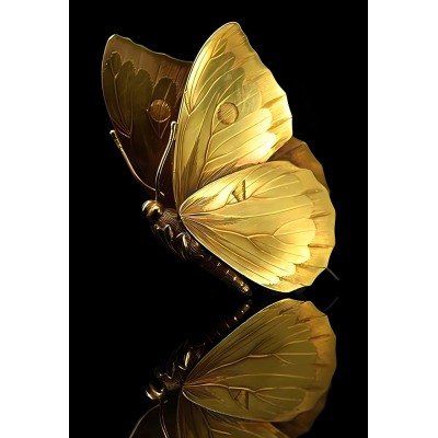 Декобокс. Золотая бабочка 40*50 см с поталью