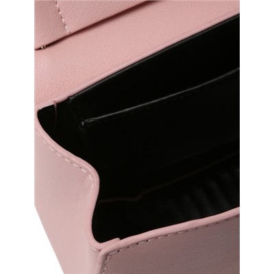 Розовая коданая модная сумка на цепочке