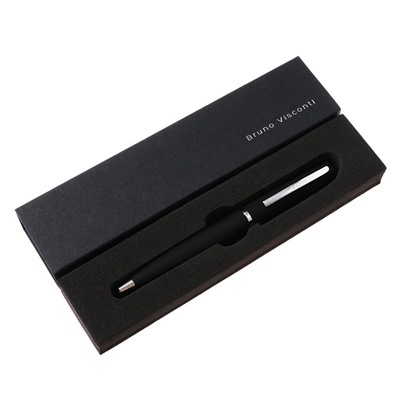 Ручка шариковая поворотная, 1.0 мм, BrunoVisconti SIENNA, стержень синий, металлический корпус Soft Touch чёрный, в футляре
