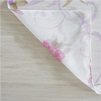 Штора вуаль- печать лилии 150*260 см темно-розовый