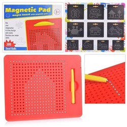 Детский магнитный планшет для рисования MagPad, 380 магнитных шариков