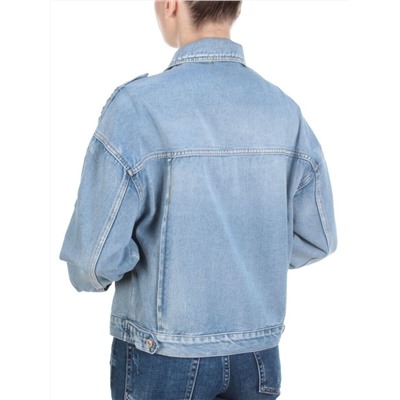 J7735 BLUE  Куртка джинсовая женская YI SUO (98% хлопок 2% эластан)