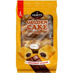 Изделие хлебобулочное Faretti Golden Cake с шоколадной начинкой сдобное 270гр