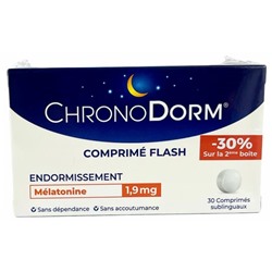 Laboratoires IPRAD ChronoDorm M?latonine 1,9 mg Lot de 2 x 30 Comprim?s Sublinguaux