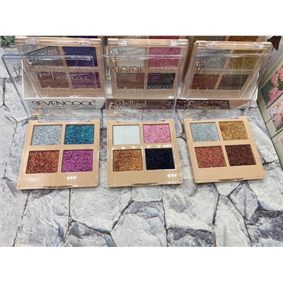 Тени для век Seven Cool Brilliant Eyes Powder 4color (ояд 3шт)