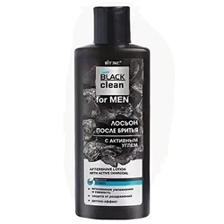 Black Clean  for Men Лосьон после бритья с активным углем, 150 мл./14