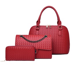 Набор сумок из 3 предметов, арт А42, цвет:красный