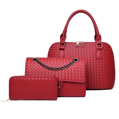 Набор сумок из 3 предметов, арт А42, цвет:красный