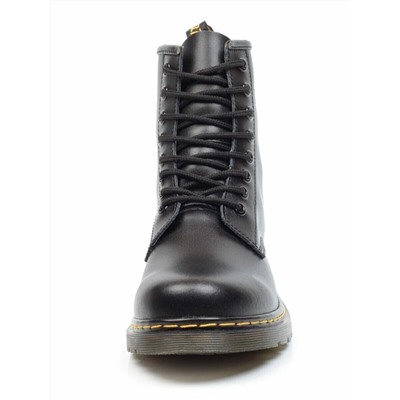 01-B6019-1 BLACK Ботинки демисезонные (натуральная кожа)