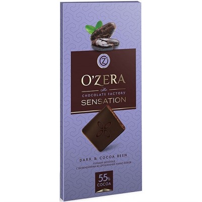 «OZera», шоколад горький с кусочками какао-бобов Dark & Cocoa bean, 100 гр.