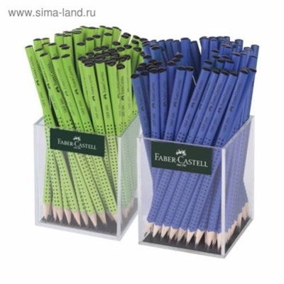 Чернографитный карандаш Jumbo Grip, синий зеленый корпус, в 2-х пластиковых пеналах по 36 шт., 72 шт.