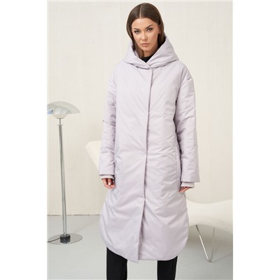 Пальто Fantazia Mod 4619 серо-розовая дымка