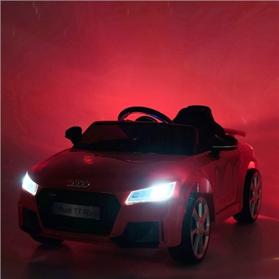 Электромобиль AUDI TT RS, EVA колёса, кожаное сидение, цвет красный