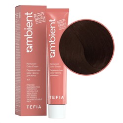TEFIA Ambient 6.41 Перманентная крем-краска для волос / Темный блондин медно-пепельный, 60 мл