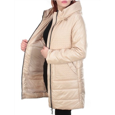 167 BEIGE Куртка демисезонная женская ROVITHI (100 гр.синтепона)