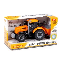 323018 Полесье Трактор "Прогресс" сельскохозяйственный инерционный (оранжевый) (в коробке)
