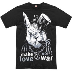 Футболка "Кролик шляпник" (make love, not war)