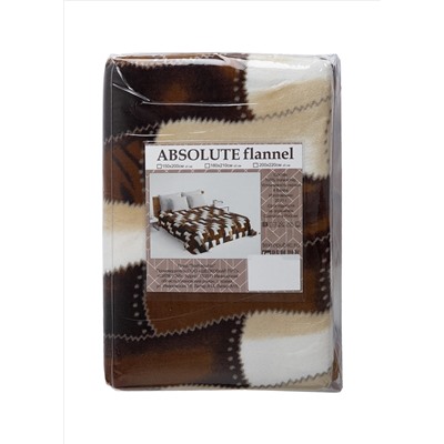 Плед фланель Absolute печатный "Бамбук новый", коричневый (tr-200263-gr)