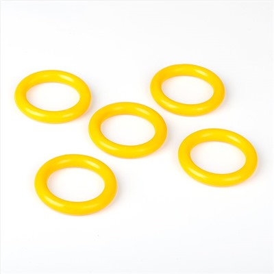Комплект колец из пластмассы для металлического карниза, желтый, диаметр 28 мм (df-100375)