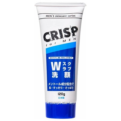 Отшелушивающий скраб для мужчин с ментолом W Crisp, Япония, 120 г Акция
