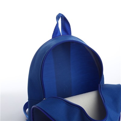 Рюкзак детский, 23*20,5 см, отдел на молнии, цвет синий