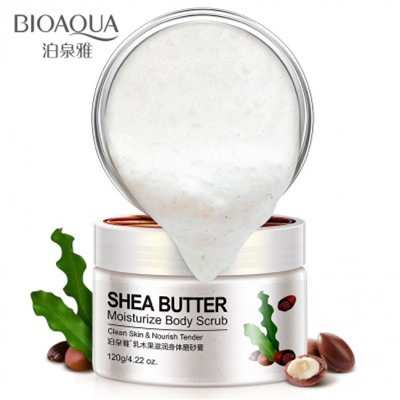 Увлажняющий скраб Body scrub  для тела с маслом Ши и авокадо (120г.), BIOAQUA