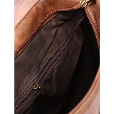 Коричневый кожаный рюкзак с пряжками