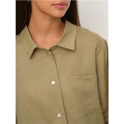 Рубашка короткая  S021_Olive Yellow/Салатовый
