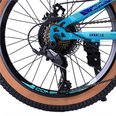 Велосипед 20" рама 10" 7sp CSP210 B COMIRON SMART PRO синий алжир голубой металлик дип индиго