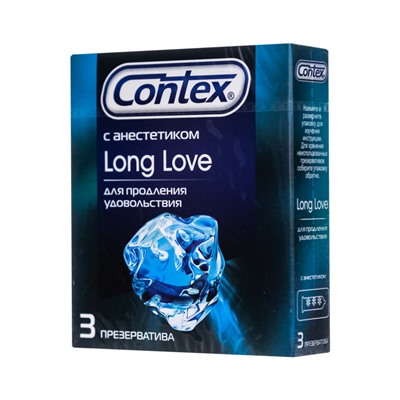 Презервативы Contex Long Love с анестетиком (3 шт. в упаковке)