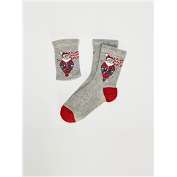 Новогодние носки с мешочками для девочек