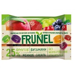 «Frunel», мармелад со вкусом клубники, чёрной и красной смородины, манго, винограда, 40 гр.
