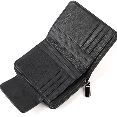 Маленький женский кожаный кошелек VerMari 55088 Блек