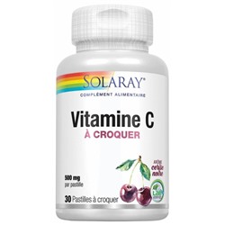 Solaray Vitamine C 500 mg 30 Pastilles ? Croquer