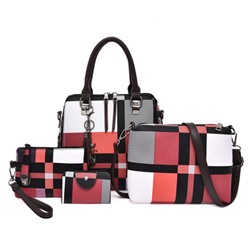 Комплект сумок из 4 предметов, арт А14, цвет:красный