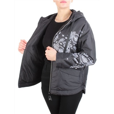 ZW-2312-C BLACK Куртка демисезонная женская BLACK LEOPARD (100 гр.синтепон)