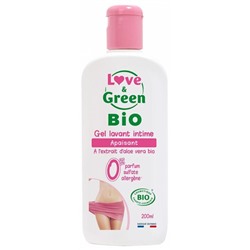 Love and Green Gel Lavant Intime Apaisant Bio 200 ml